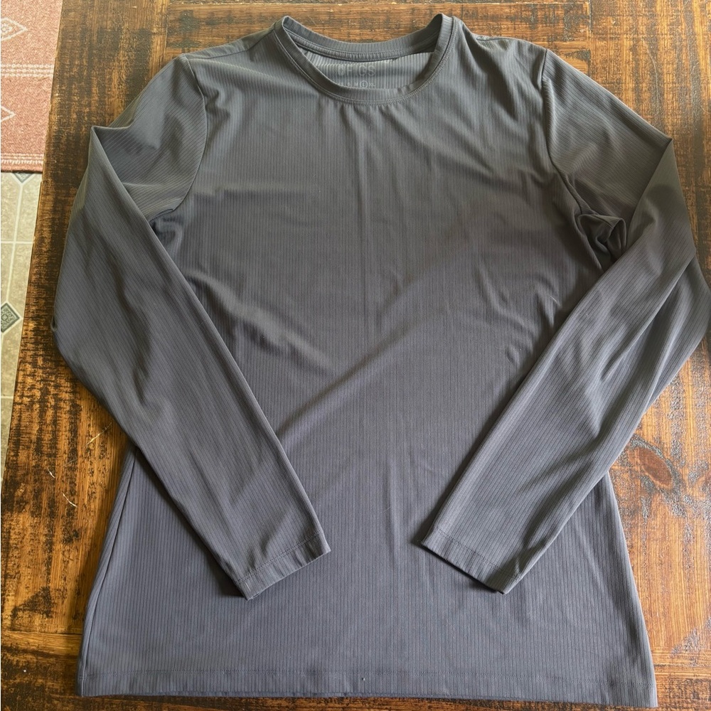 Figs Charcoal Ribbed - Longsleeve Underscrub
